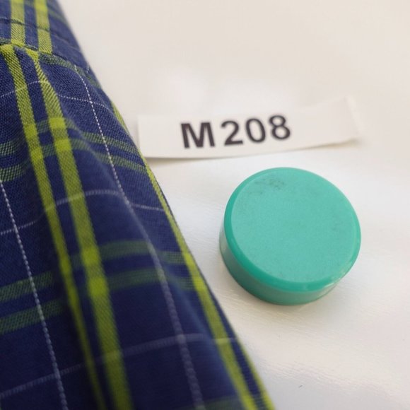 Blue‎ Mens Shirt Size Large Plaid Button Down Madras Workcore HS TAILORS SONS - Picture 7 of 7